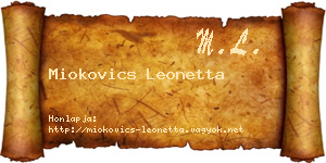 Miokovics Leonetta névjegykártya